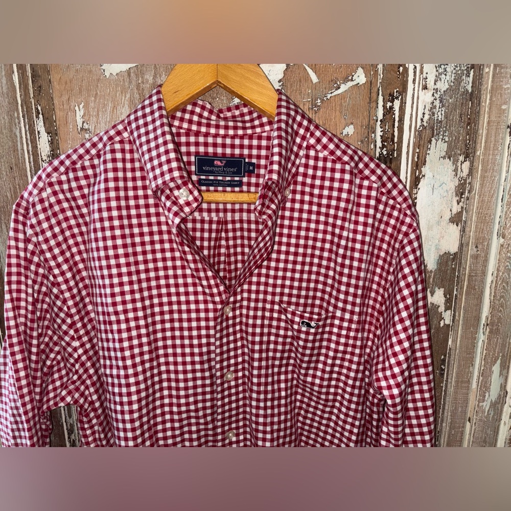 Vineyard Vines Medium Button Down. Gingham Casual… - image 2